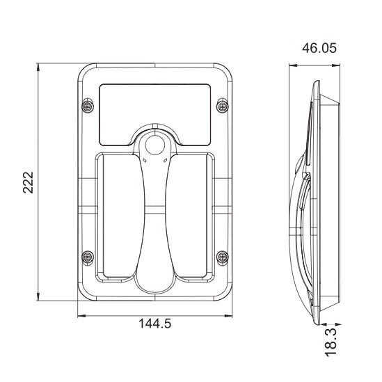 Camec LED Grab Handle with Light Chrome Wide Bay Caravans